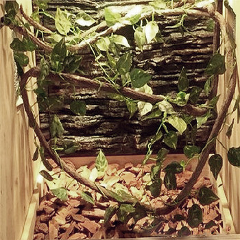 Изкуствена лоза в джунглата Гущери Змия Влечуго Декор за терариум за домашни любимци Огъващ се Гъвкав първична гора Лоза Вивариум Местообитание за домашни любимци