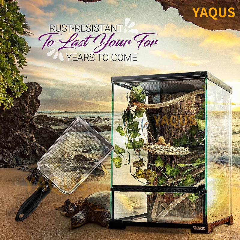 Naminių gyvūnėlių valymo įrankiai Nerūdijančio plieno išmatos Kastuvas Tinklas kačių kraikas Kastuvas Ropliai Driežas Smėlis Kastuvas Tinklelis Išmatų šaukštas