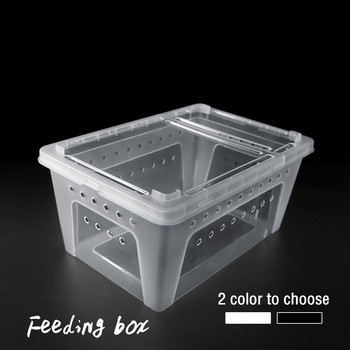 Кутия за хранене на влечуги Вивариум Терариум Прозрачна кутия за отглеждане Кутия за разплод Костенурка Гущер Змия Микро местообитания Транспорт на влечуги