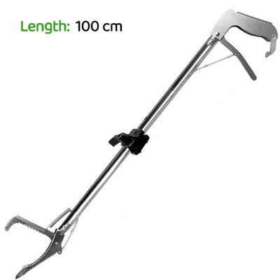 Nerūsējošā tērauda salokāmas slēdzamas knaibles čūsku ķeršanai, rāpuļu savākšanai, plats žoklis, 3 veidu garums 0,75 m / 1 m / 1,2 m