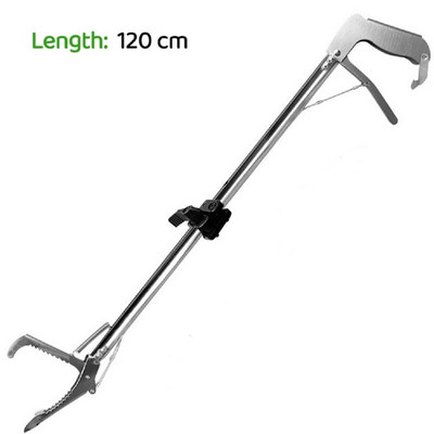 Nerūsējošā tērauda salokāmas slēdzamas knaibles čūsku ķeršanai, rāpuļu savākšanai, plats žoklis, 3 veidu garums 0,75 m / 1 m / 1,2 m