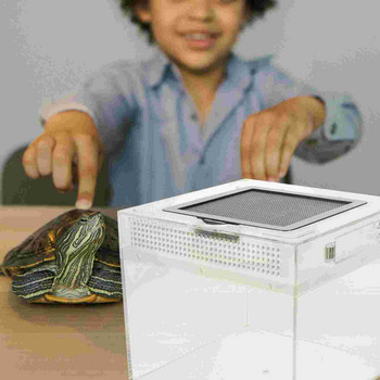 Кутия Хабитат Клетка за тарантула Заграждение Влечуго Паяк Хранене Терариум Развъждане на змия Резервоар Контейнер Купа за крикет Къща Рак