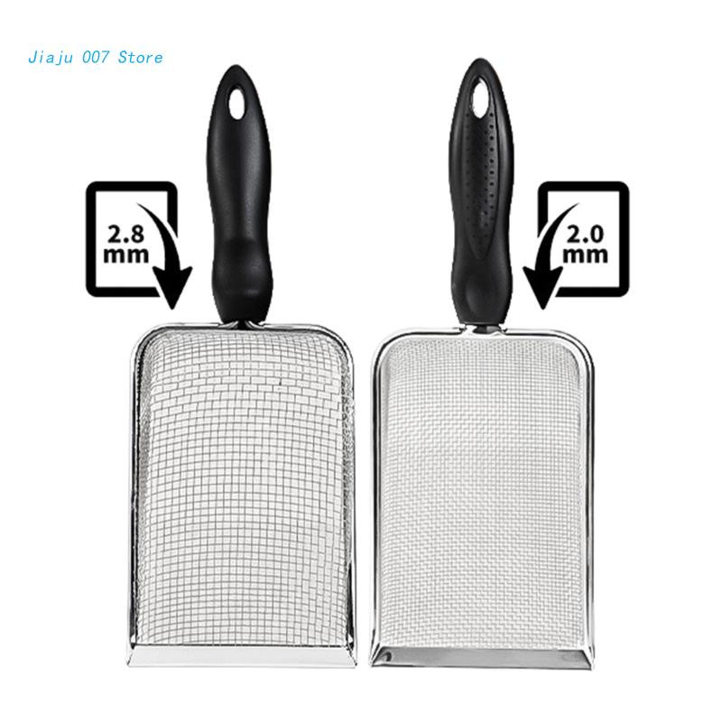 C9GA roplių kaušelis Smulkaus tinklelio barzdotas drakonas smėlio sijotuvas terariumo substrato kampų valikliai Patvarūs kraiko kaušeliai