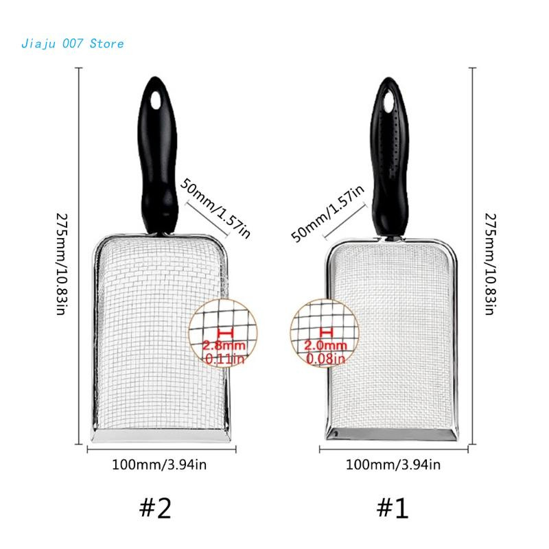 C9GA roplių kaušelis Smulkaus tinklelio barzdotas drakonas smėlio sijotuvas terariumo substrato kampų valikliai Patvarūs kraiko kaušeliai