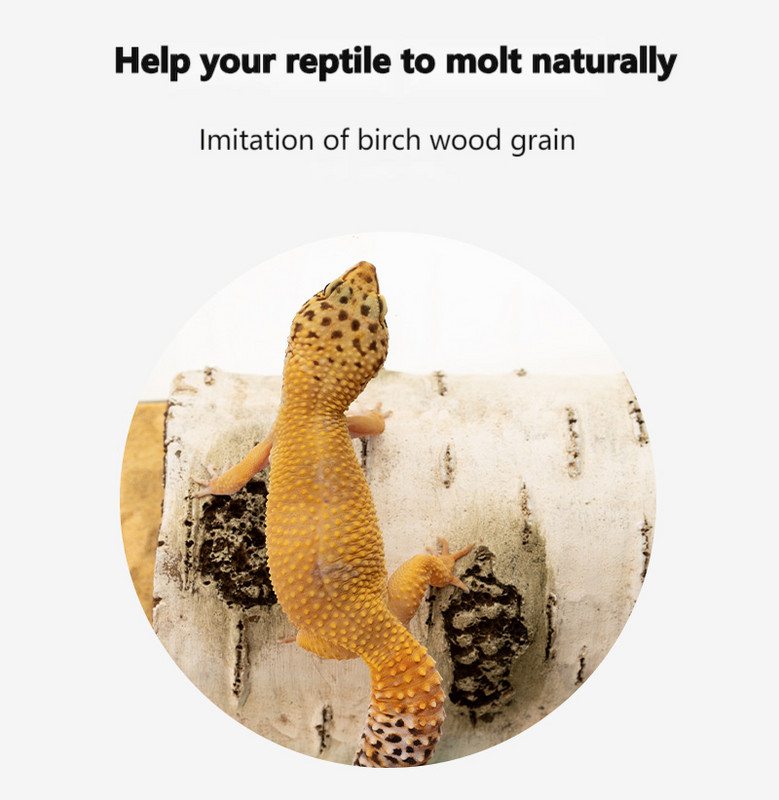 Habitat de reptile Ornament de rășină Bușten de șopârlă Ascunzătoare de animale mici Peșteră Scoarță Bend Leopard Gecko Păianjen Șarpe Țestoasă Pește Creveți 2021