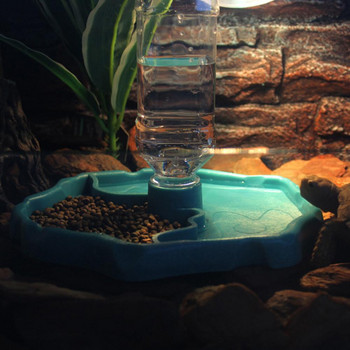 Reptile Water Feeder Αποσπώμενη δομή πολλαπλών χρήσεων Πλαστικό διανομέα τροφίμων Αυτόματο σιντριβάνι νερού για χελώνα γενειοφόρο δράκο