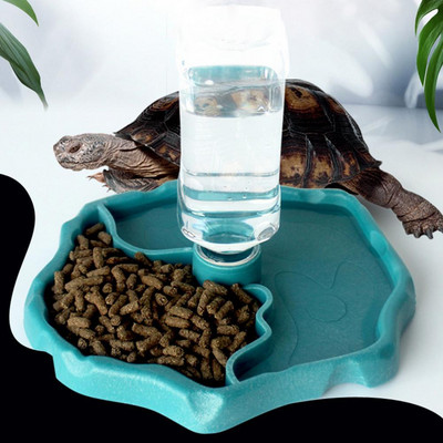 Хранилка за вода за влечуги Разглобяема структура Пластмасов диспенсер за храна за многократна употреба Автоматичен воден фонтан за костенурка Брадат дракон
