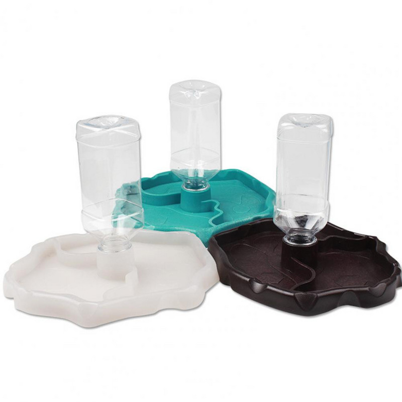 Roplių vandens tiektuvas Nuimama konstrukcija Daugiafunkcis plastikinis maisto dozatorius Automatinis vandens fontanas vėžliui barzdotajam drakonui