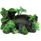 Ρητίνη ερπετό τροφίμων μπολ πιάτων με νερό Τεχνητό στολίδι κορμού δέντρου Ενυδρείο Διακόσμηση δεξαμενής ψαριών για γενειοφόρος Dragon Lizard Gecko