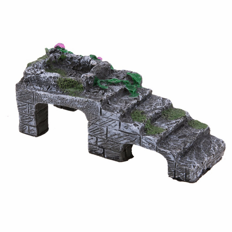 Resin Turtle Reptile Platform Toy Basking Ramp Tank Island Water Aquatic Climb Στολίδι Ενυδρείο Αμφιβίων Αναρρίχηση Σκάλα Δεξαμενής