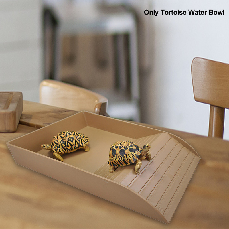 Χελώνα νερό μπολ αναρρίχηση με ράμπα προμήθειες για κατοικίδια Μπανιέρα Μπανιέρα Basking Platform ABS Lizard Crabs Basin Sun Terrace Food Reptil