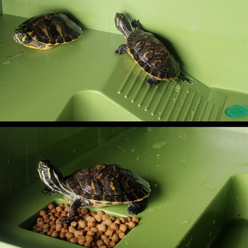 Нова костенурка жаба плаващ остров костенурка вода земя наклонена кутия платформа за катерене воден домашен любимец влечуго местообитание аквариум орнамент