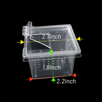 10Pcs Reptile Feeding Box Breathable Insect Container Breeding Habitat