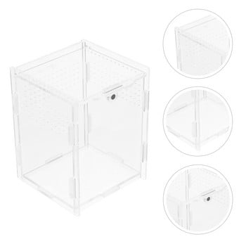 Reptile Box Container Feeding Breeding Transparent Mini Tank Hatching Casesnake Turtle Cagecarrier Bottle Spider Pet Climbing