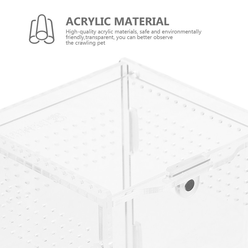 Reptile Box Container Feeding Breeding Transparent Mini Tank Hatching Casesnake Turtle Cagecarrier Bottle Spider Pet Climbing