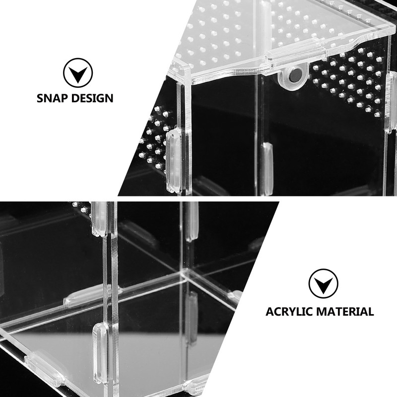 Reptile Box Container Feeding Breeding Transparent Mini Tank Hatching Casesnake Turtle Cagecarrier Bottle Spider Pet Climbing