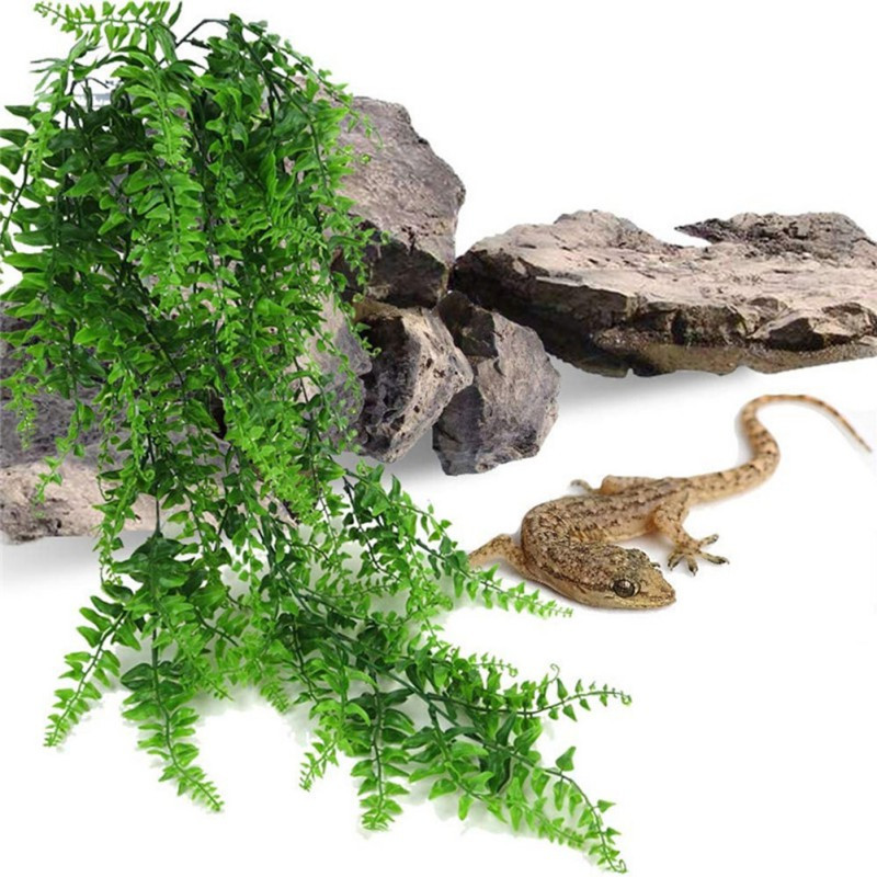 1-3 bucăți de decorare terariu DIY acvariu plante rezervor de pește pentru reptile șopârle fals agățat realistă viță artificială pentru animale de companie