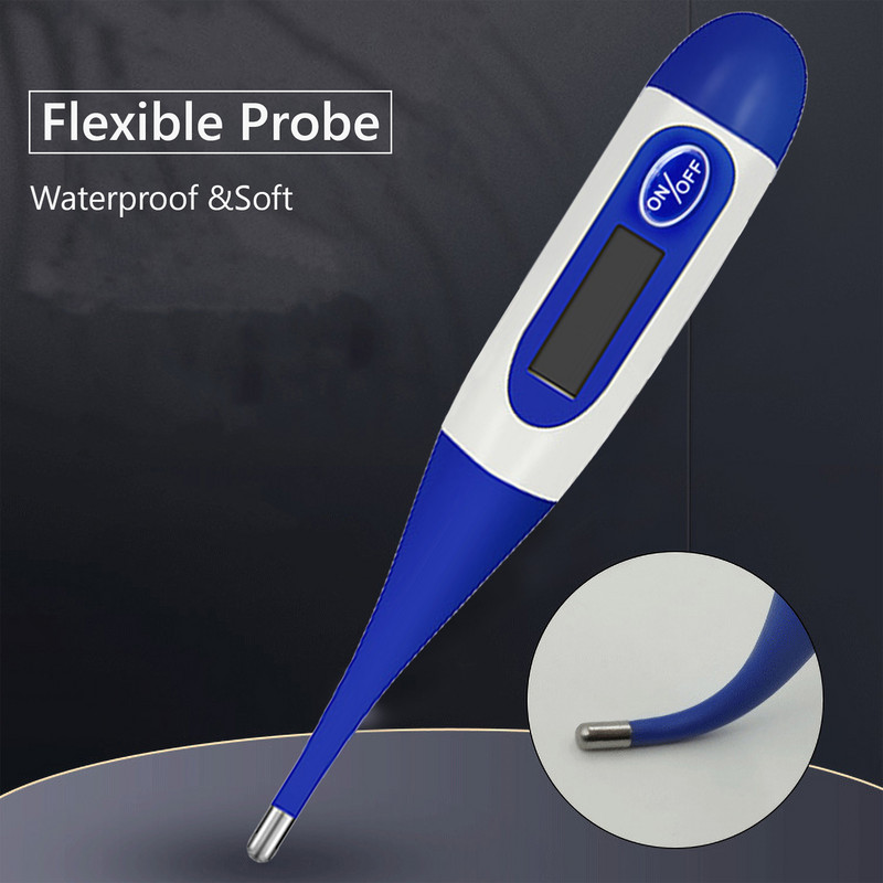 Gyvūnų termometras Skaitmeninis LED ekrano termometras Tikslus vandeniui atsparus naminių gyvūnėlių tiesiosios žarnos termometras gyvuliams šunims arkliams katėms avims
