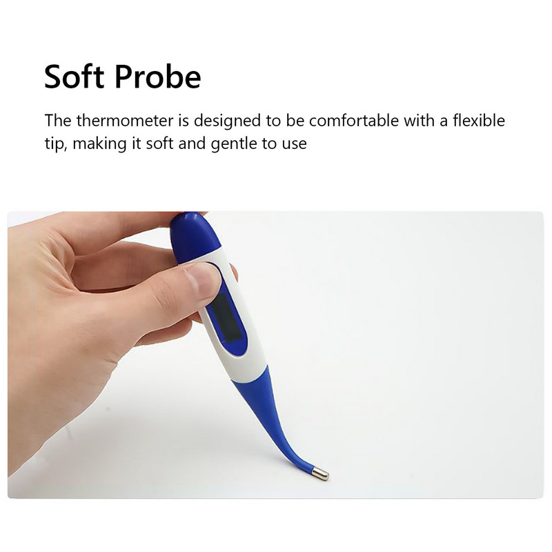 Gyvūnų termometras Skaitmeninis LED ekrano termometras Tikslus vandeniui atsparus naminių gyvūnėlių tiesiosios žarnos termometras gyvuliams šunims arkliams katėms avims