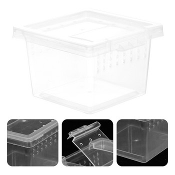 1 Pc Practical Clear Portable Durable Reptile Breeding Box Κουτί τροφοδοσίας κατοικίδιων για το Office Home Shop
