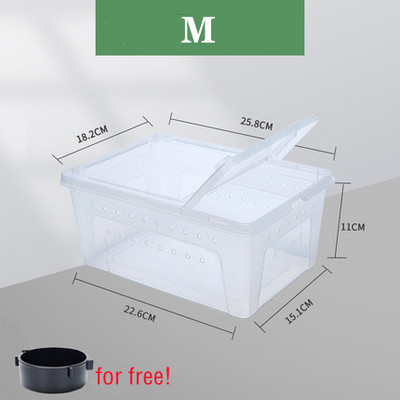 Roplių veisimo dėžutės vėžlys driežas gyvatės terariumo bakas, didelis skaidrus roplių šilumą izoliuojantis dėžutė roplių terariumo dekoras