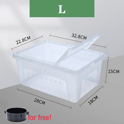 Roplių veisimo dėžutės vėžlys driežas gyvatės terariumo bakas, didelis skaidrus roplių šilumą izoliuojantis dėžutė roplių terariumo dekoras