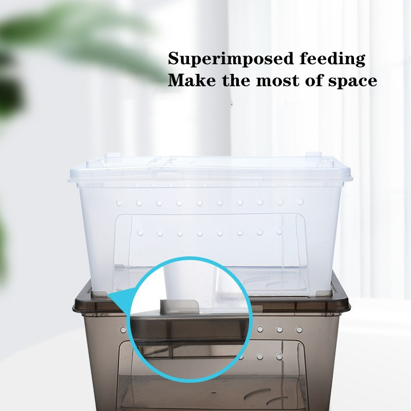 Roplių veisimo dėžutės vėžlys driežas gyvatės terariumo bakas, didelis skaidrus roplių šilumą izoliuojantis dėžutė roplių terariumo dekoras