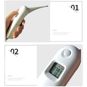 Електронен термометър за животни Дигитален термометър за домашни любимци Бърз ректален термометър за кучета Прасе Кон