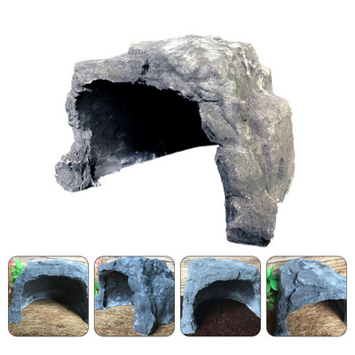 1Pc Reptile Hiding Cave Landscape Cave Στολισμός Διακοσμητικό κρησφύγετο Τυχαίο χρώμα