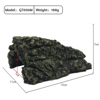 Изкуствени костенурки Скриване на пещера Смола Миниатюрен аквариум Орнамент Симулация Избягване на влечуги Консумативи Алпинеум за катерене на костенурки