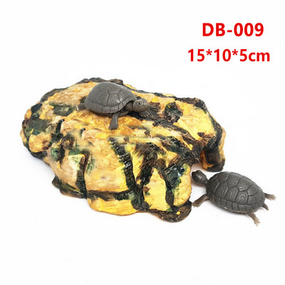 Artificial Turtles Hiding Cave Resin Miniature Aquarium Ornament Simulation Reptile Avoidance Supplies χελώνα αναρρίχησης βράχου