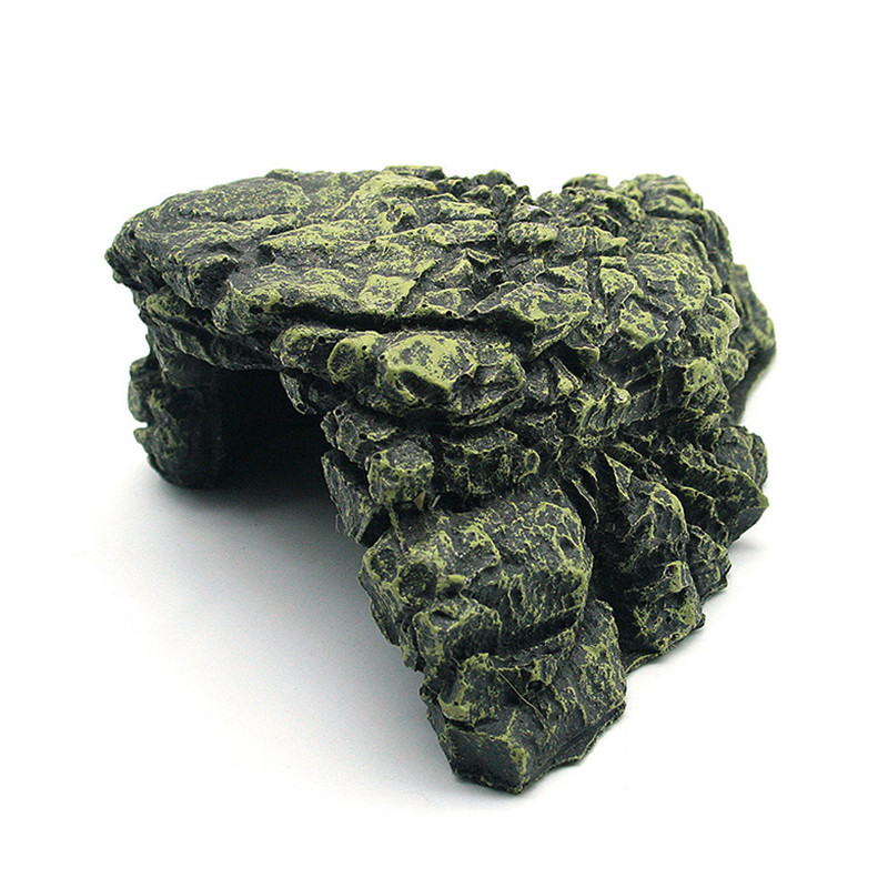 Artificial Turtles Hiding Cave Resin Miniature Aquarium Ornament Simulation Reptile Avoidance Supplies χελώνα αναρρίχησης βράχου