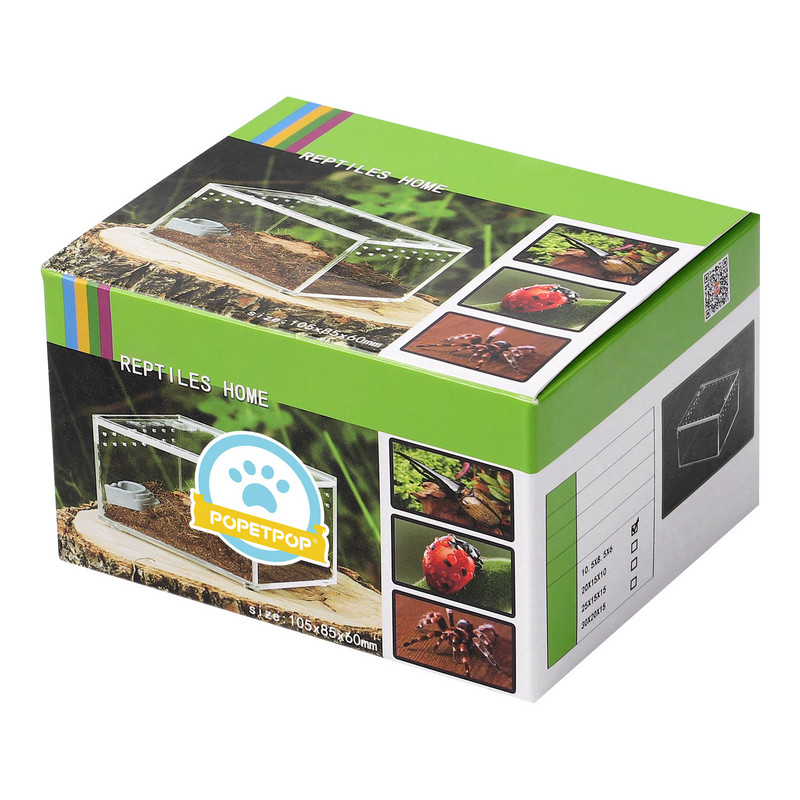 Cutie pentru reptile Tanc de reproducere Hrănire pești Terariu Container transparent Carcasă Greier Izolat Crab Tarantula Habitat