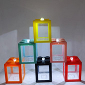 Rezervor de pește stivuibil multicolor pentru acvariu cutie decorativă de birou pentru rezervor de pește mic pentru broasca testoasă, reptile, creveți, crab, insecte