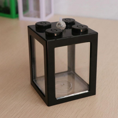 Rezervor de pește stivuibil multicolor pentru acvariu cutie decorativă de birou pentru rezervor de pește mic pentru broasca testoasă, reptile, creveți, crab, insecte