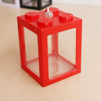 Rezervor de pește stivuibil multicolor pentru acvariu cutie decorativă de birou pentru rezervor de pește mic pentru broasca testoasă, reptile, creveți, crab, insecte