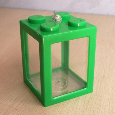 Rezervor de pește stivuibil multicolor pentru acvariu cutie decorativă de birou pentru rezervor de pește mic pentru broasca testoasă, reptile, creveți, crab, insecte