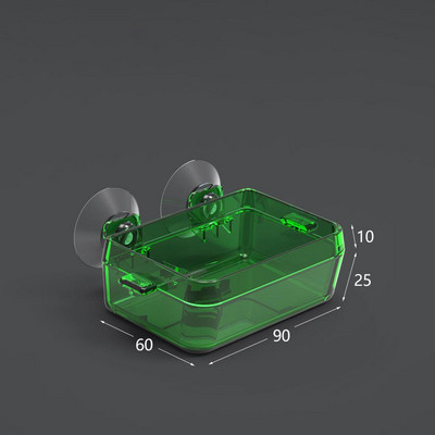 Διαφανής τροφοδότης ερπετών με βεντούζες Anti-escape τροφοδότης πιάτων φαγητού Μπολ Turtle Lizard Worm Feeding Snakes Δοχείο φαγητού