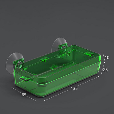 Διαφανής τροφοδότης ερπετών με βεντούζες Anti-escape τροφοδότης πιάτων φαγητού Μπολ Turtle Lizard Worm Feeding Snakes Δοχείο φαγητού