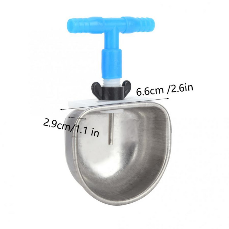 10 vnt. nerūdijančio plieno girdykla geriamojo vandens dubenėlis ūkio gyvūnų šėrimo įrankiai, skirti Marten ūkio reikmenims