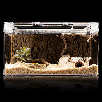 Reptile Hide Cave Simulation Bark Terrarium Shelter Habitat Decoration House for Pet Lizard Turtle Snake Chameleon Hermit Crab
