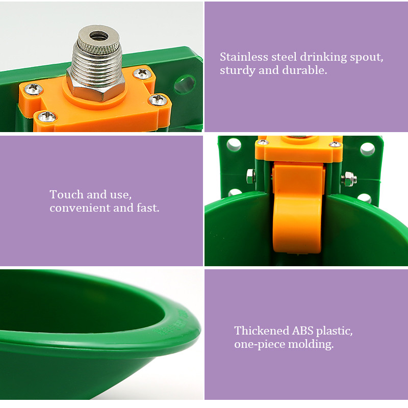 Bol de băut automat pentru porci și oi din plastic, cu atingere, pentru fermă de păsări, pentru hrănire scroafă, bol de apă îngroșat pentru animale, adăpator durabil