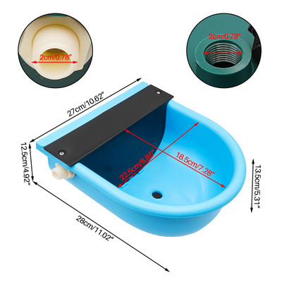 1 бр. Автоматично животновъдство Говеда Кози Овце Оборудване за водопоене Пластмасова купа за хранене с дренажен отвор Поплавъчен клапан Безплатна доставка