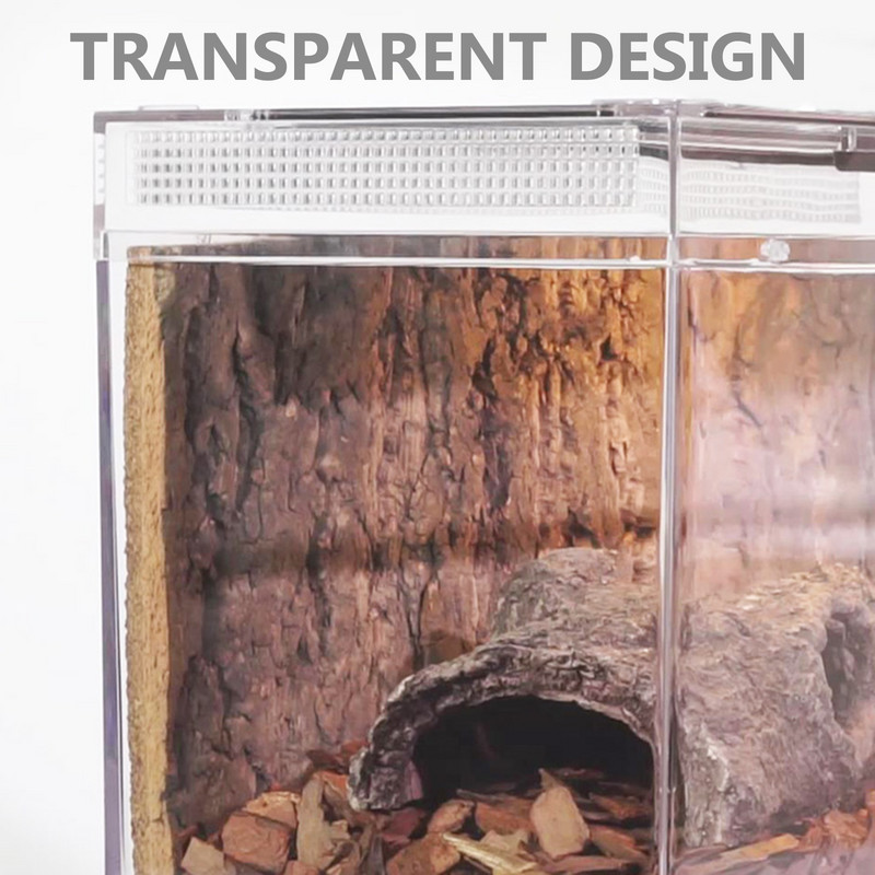 Box Habitat Tarantula Cage Enclosure Reptile Spider Feeding Terrarium Breeding Snake Tank Container Cricket Bowl House Crab