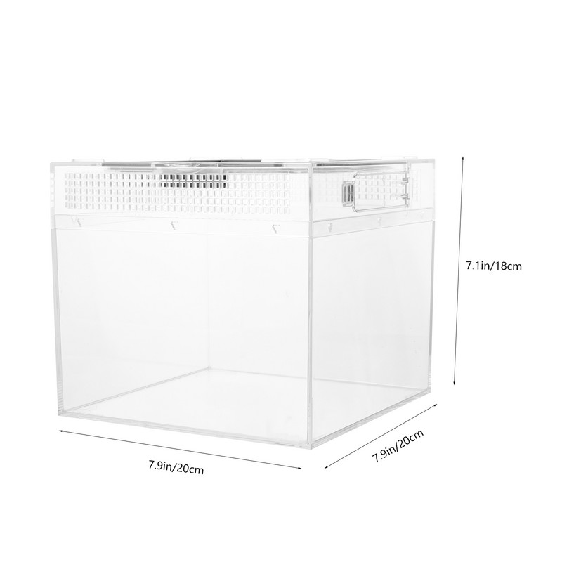 Box Habitat Tarantula Cage Enclosure Reptile Spider Feeding Terrarium Breeding Snake Tank Container Cricket Bowl House Crab