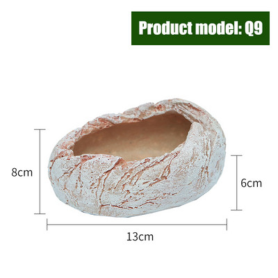 Τροφοδότης ερπυστριοφόρος κατοικίδιο ζώο Μπολ Λεκάνη ρητίνης Μη τοξική γλάστρα για τρόφιμα με νερό ερπετό χελώνα Scorpion Lizard Gecko Decor Αξεσουάρ για κατοικίδια