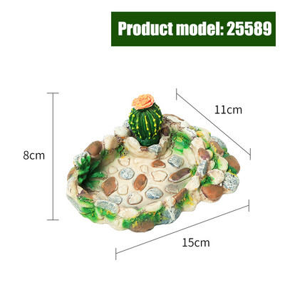 Τροφοδότης ερπυστριοφόρος κατοικίδιο ζώο Μπολ Λεκάνη ρητίνης Μη τοξική γλάστρα για τρόφιμα με νερό ερπετό χελώνα Scorpion Lizard Gecko Decor Αξεσουάρ για κατοικίδια