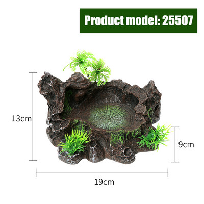 Τροφοδότης ερπυστριοφόρος κατοικίδιο ζώο Μπολ Λεκάνη ρητίνης Μη τοξική γλάστρα για τρόφιμα με νερό ερπετό χελώνα Scorpion Lizard Gecko Decor Αξεσουάρ για κατοικίδια