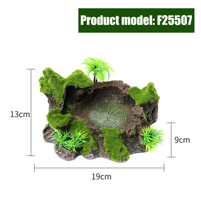 Τροφοδότης ερπυστριοφόρος κατοικίδιο ζώο Μπολ Λεκάνη ρητίνης Μη τοξική γλάστρα για τρόφιμα με νερό ερπετό χελώνα Scorpion Lizard Gecko Decor Αξεσουάρ για κατοικίδια