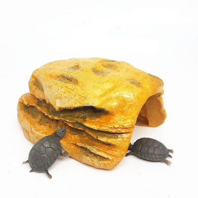Fish Hiding Cave Resin Ενυδρείο Δεξαμενή ψαριών Τοπίο Χελώνα Ερπετό Basking Hide Διακοσμητικό Οικοτόπου